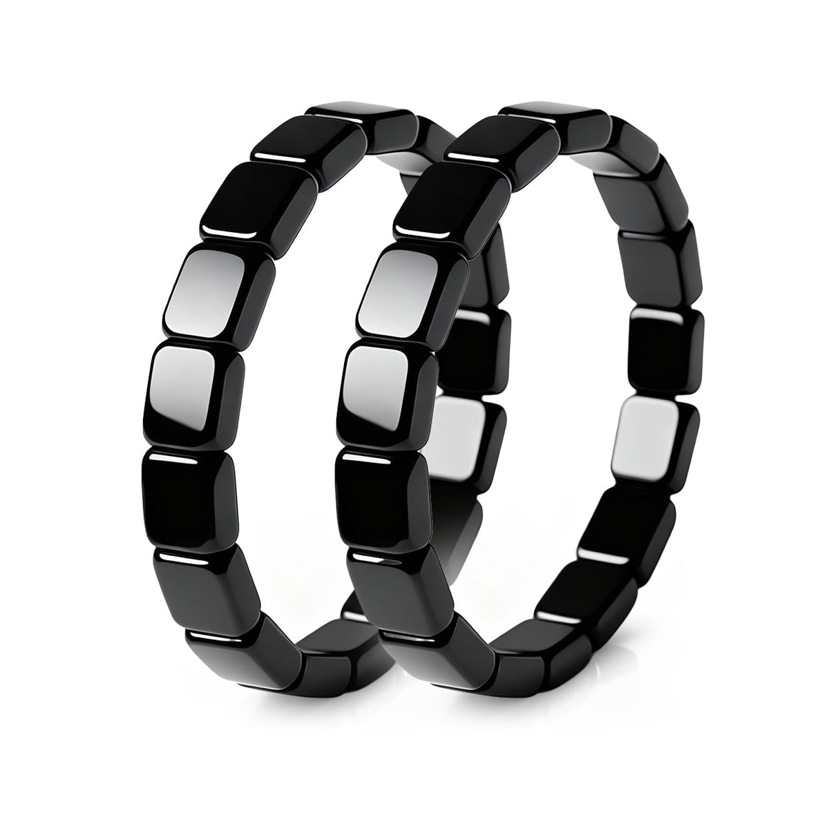 Long tiantian Hematite Bracelet Men Hemios Hematite Hemys Black Beaded Healing Energy Birthday Jewelry Gifts for Husband Brother Boyfriend