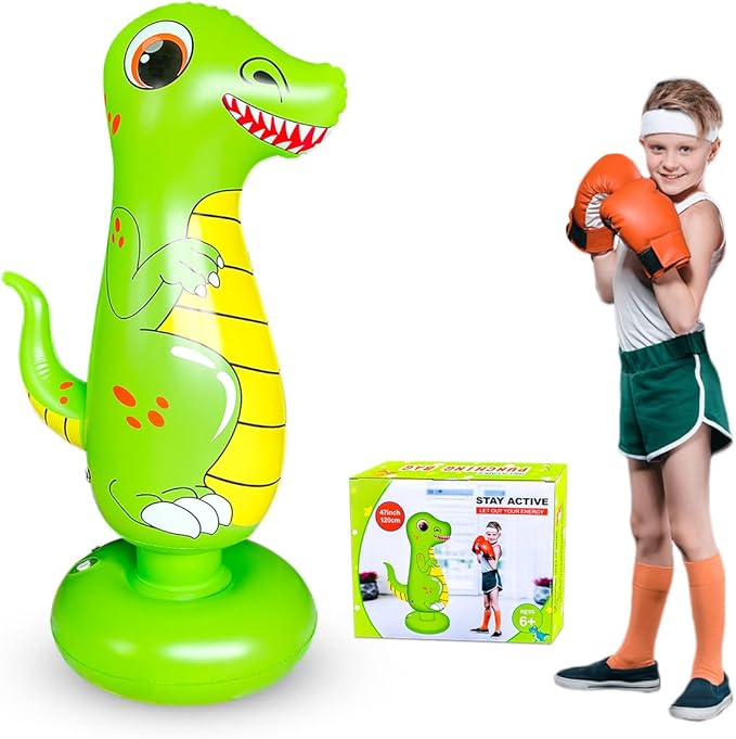Punching Bag for Kids, Free Standing Boxing Bag for Bounce Back Focus Punching Bag for Practicing Karate, Taekwondo, De-Stress Boxing Bag for Kids.