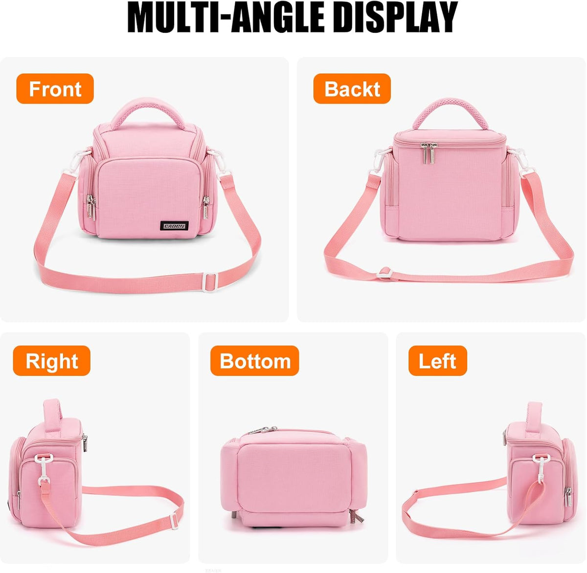 Waterproof(1.0 CADeN Compact Camera Shoulder Crossbody Bag Case Compatible for Nikon, Canon, Sony SLR/DSLR Mirrorless