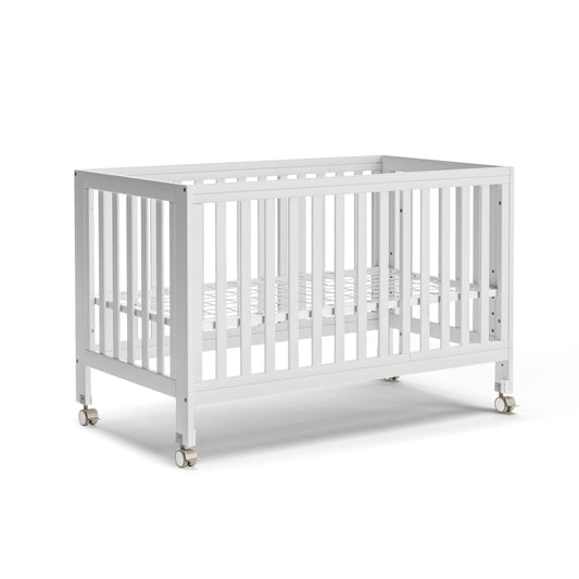MAMAZING EvoNest Baby Crib, 11 in 1 Convertible Crib with Wheels, 100% New Zealand Wood Growing Bed, Full Size Crib for Baby, 4 Adjustable Mattress Height, White
