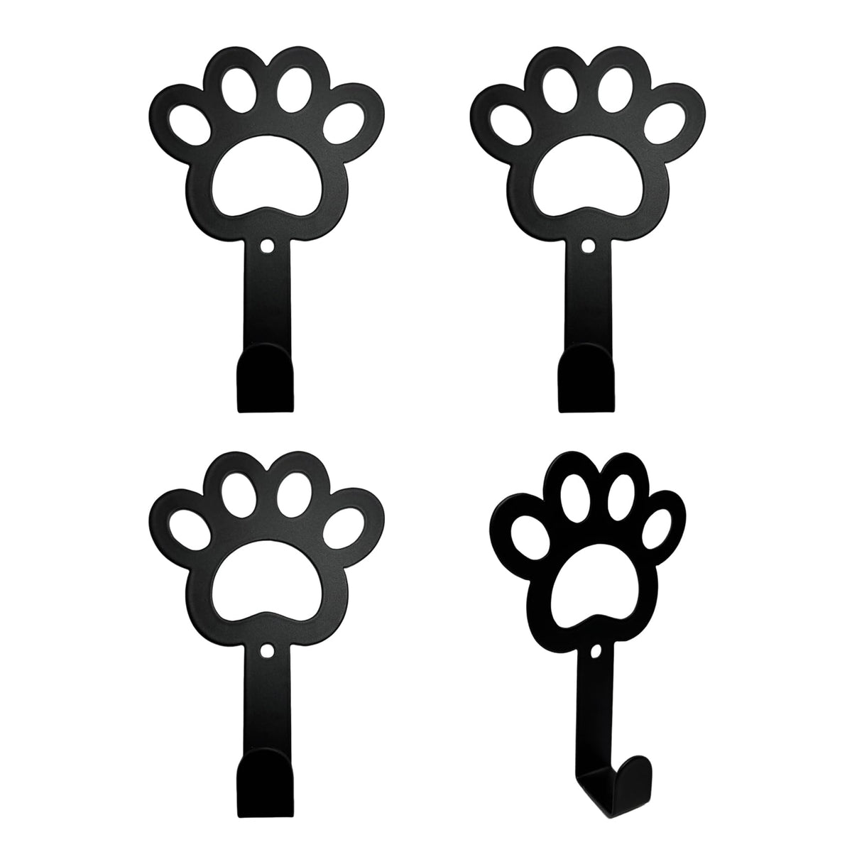 FoyaHome 4Pcs Dog Hooks for Wall, Cute Paw Key Hook Wall Mount, Organizer Hook, Pet Hook, Great Gift for Dog Lovers, for Entryway Hallway Kitche Office Bedroom, Living Room