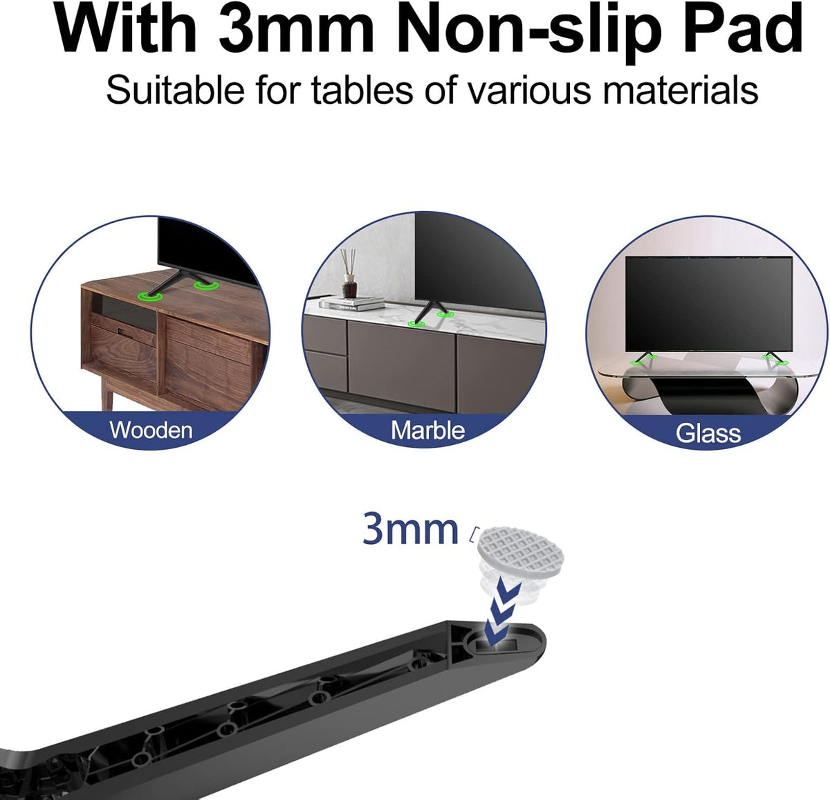 Yaotieci 28" 32" 40" 43" 49" 50" 55" 65 inch Set Upgraded Base Stand for TCL Roku TV Legs, TV Legs for TCL Roku TV