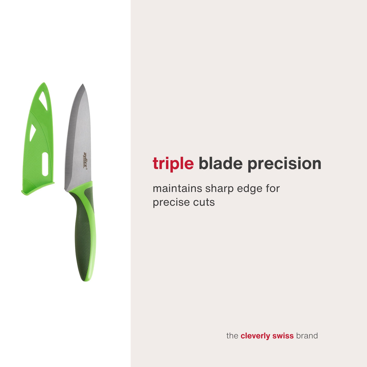 Zyliss 3 Piece Knife Value Set - Kitchen Knife Set - Kitchen Knife Set with Sheath Covers - Includes Paring, Serrated Paring & Utility Knives - Stainless Steel