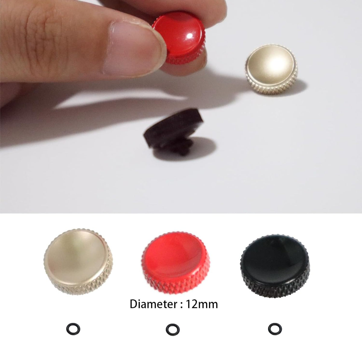 DJDIRY 3 Pack Hasselblad, Camera Shutter Button with Rubber O-Ring, Concave Shutter Release Button Compatible