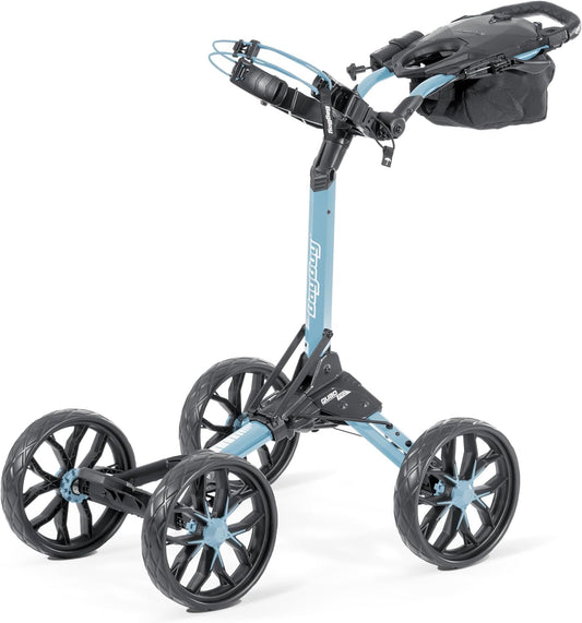 Bag Boy Quad Pro Push Cart, Ice Blue/White