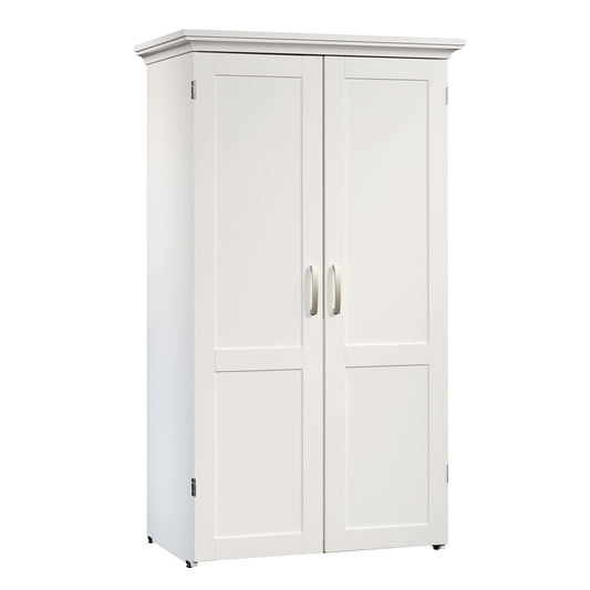Sauder Miscellaneous Storage Craft & Sewing Armoire, L: 35.11" x W: 21.81" x H: 61.58", Glacier White finish