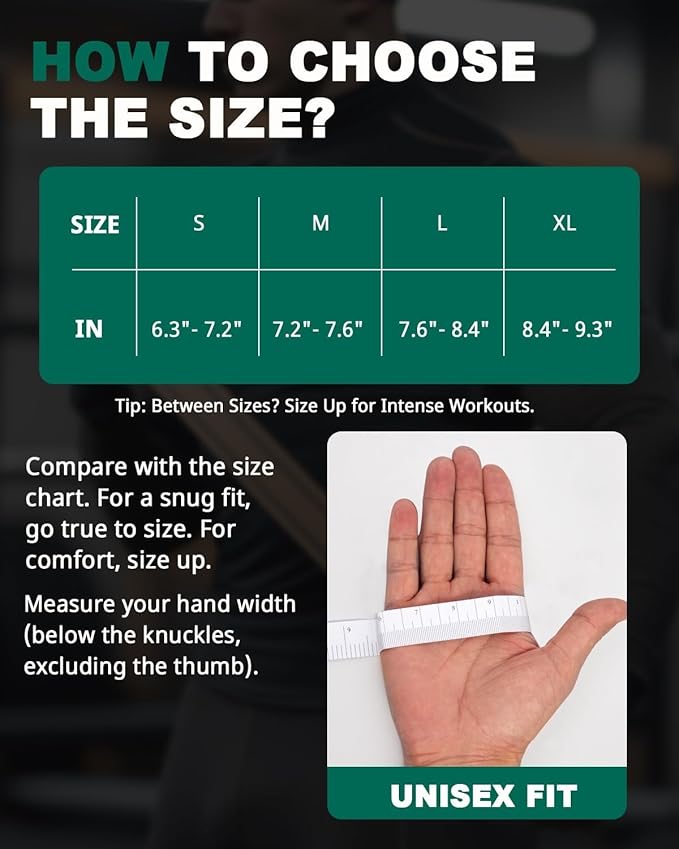 Trideer Workout Gloves for Men, Weight Lifting Gloves with Wrist Wrap Support, Full Palm Protection & Extra Grips for Weightlifting, Exercise, Cross Training, Fitness, Pull-up