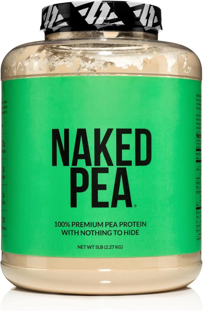 NAKED Pea - 5LB 100% Pea Protein Powder from North American Farms - Unflavored Vegan Pea Protein Isolate - Plant Protein Powder, Easy to Digest - 76 Servings