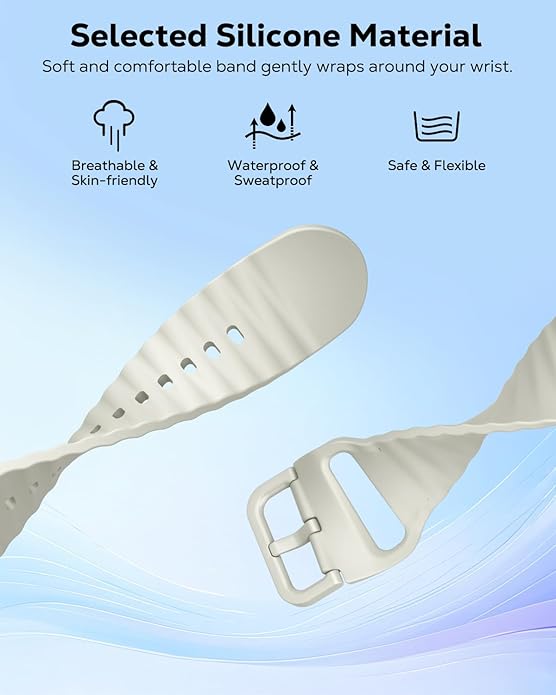 MoKo 2Pack Sport Watch Band Compatible with Apple Watch Band Ultra3/2/1 49mm/Series 11/10/9/8/7/6/5/4/3/2/1/SE3/SE2/SE 46/45/44/42/41/40/38mm,Adjustable Breathable Strap