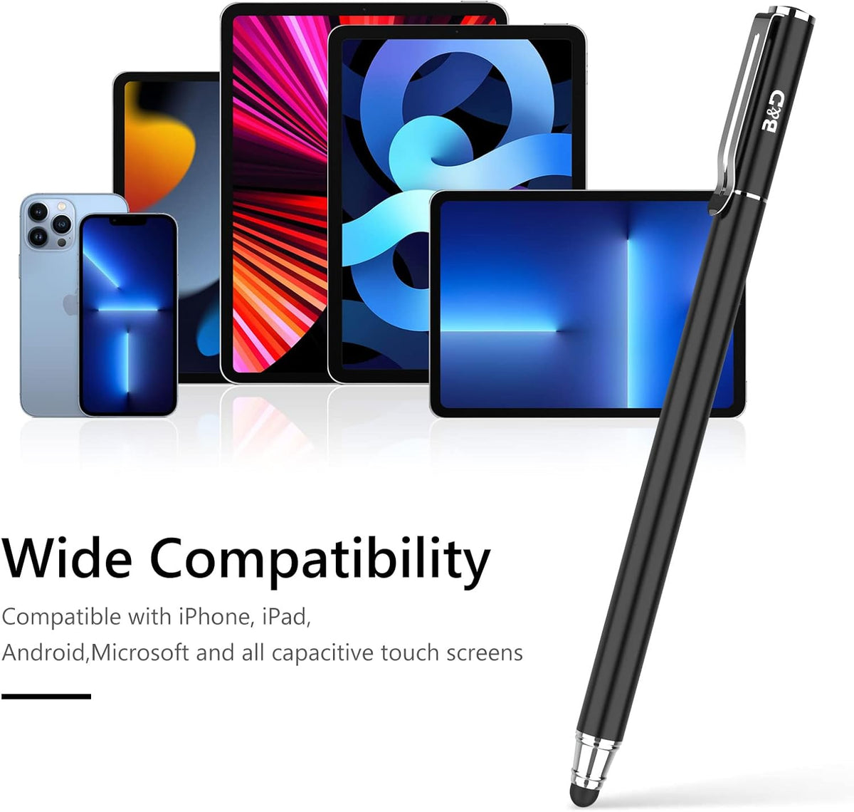 Bargains Depot (2 Pcs)[0.18-inch 5.5" Fine Tip ] Stylus Touch Screen Pens L Perfect for Drawing Writing Gaming