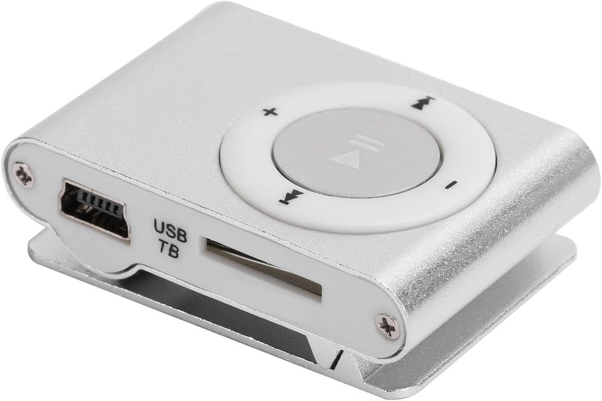 SUNGOOYUE MP3 Set, 2pcs MP3 Music Player Portable Aluminum Alloy Digital Music Media Player Mini Back Clip Player