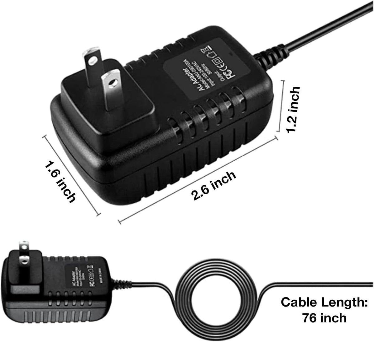 LKPower FS8801 AC/DC Adapter Compatible with Five Star Shiatsu Neck & BAC k Massager Power Supply Adaptor