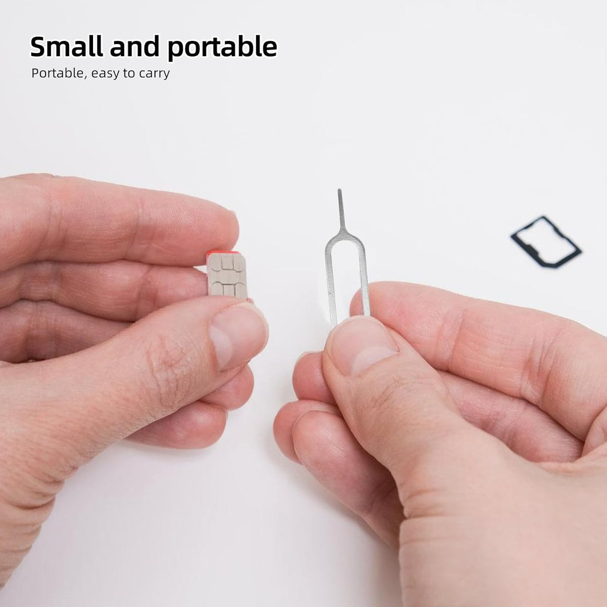CTIRCHIU 500pcs Sim Card Removal Needles Eject Tool Phone Sim Tray Pin Extractor for Smartphones and Tablets Silver