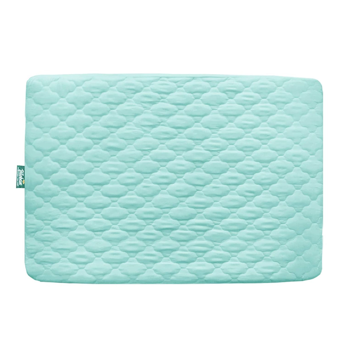 Skiennix Waterproof Playard Sheet Protector - Quilted Design for 39" X 27" Baby Mattresses | Aqua Color