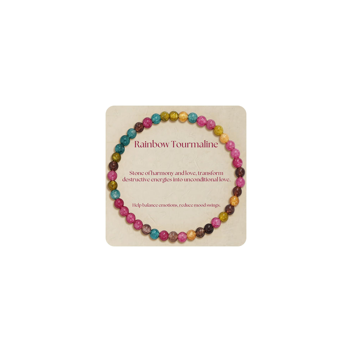 Treasure Bender Protection Bracelet for Women Men, Balance Emotions Healing Crystals Stones Bracelets Anxiety Relief Birthday Gift for Friends Women Men (Rainbow Tourmaline)