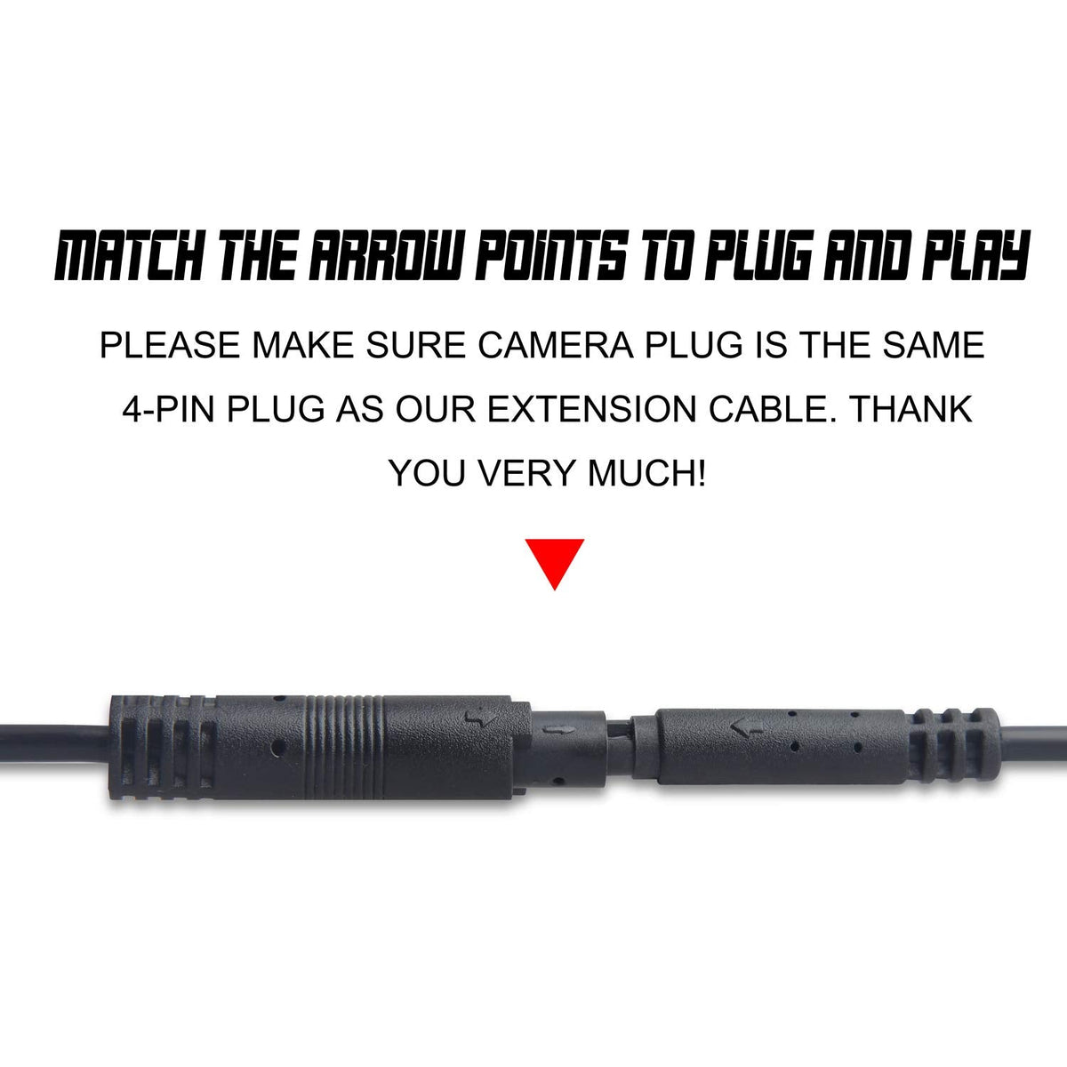 YiePhiot (4-pin 6.5ft 2m) Extension Cord Dash Cam Backup Camera Rear View Mirror Camera Recorder Cable /