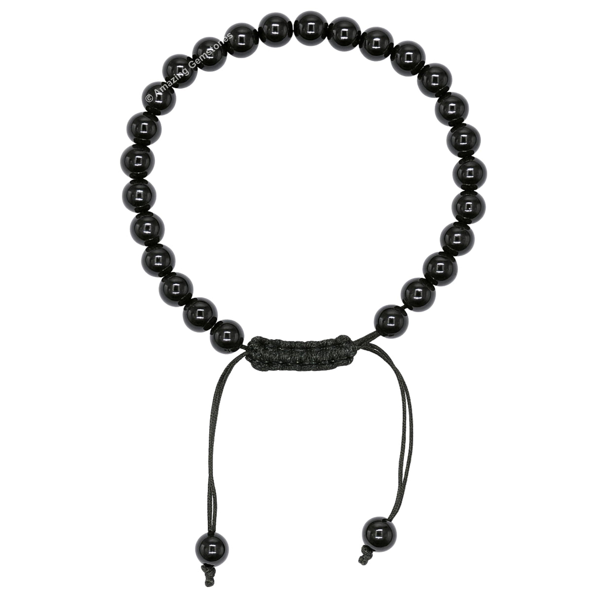 Amazing Gemstone Black Tourmaline Bracelet for Women Men's Gifts - Protection Healing Crystal Bracelet - 6mm Gemstone Beaded Adjustable Bracelet Pulseras Para Hombres Mujer Stocking Stuffers
