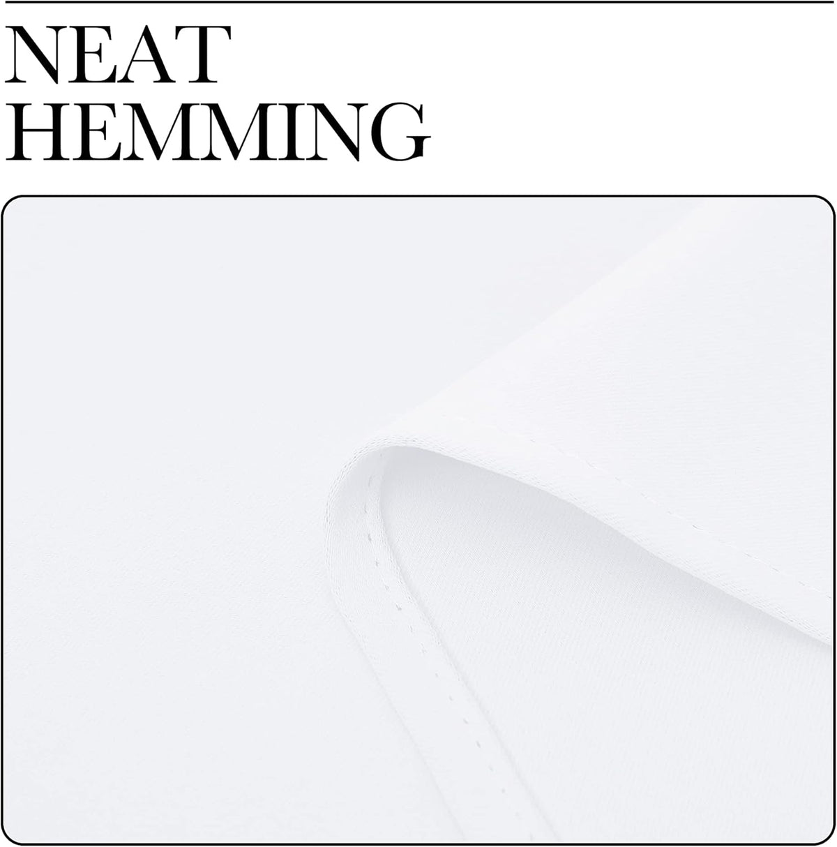 NICETOWN White Window Curtain Panels - 50% Light Blocking for Bedroom & Dining Room | Set of 2 (42" x 50")