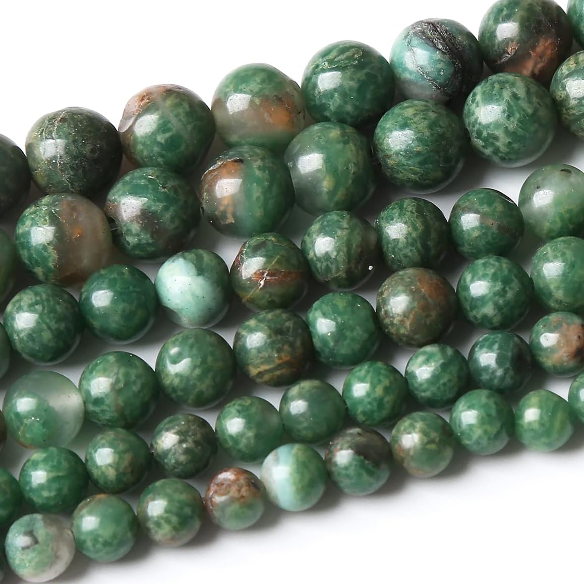 48PCS 8MM Rhyosite Stone Beads Energy Healing Beads for DIY Jewelry Bracelet Necklace Making for Jewelry Making15Inch
