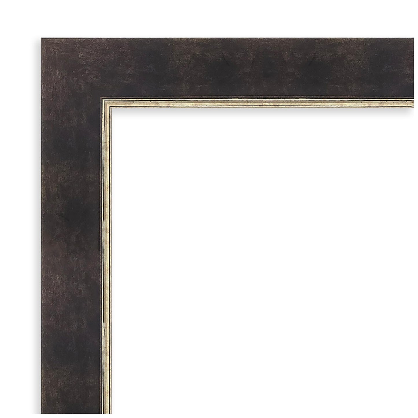 Amanti Art Bronze Bathroom Mirror for Over Sink, 29x41 Odin Antique Bronze Rectangle Vanity Mirror, Large Modern Wood Frame, Hangs Horizonally and Vertically, Bathroom Wall Decor, Non-Beveled Edge