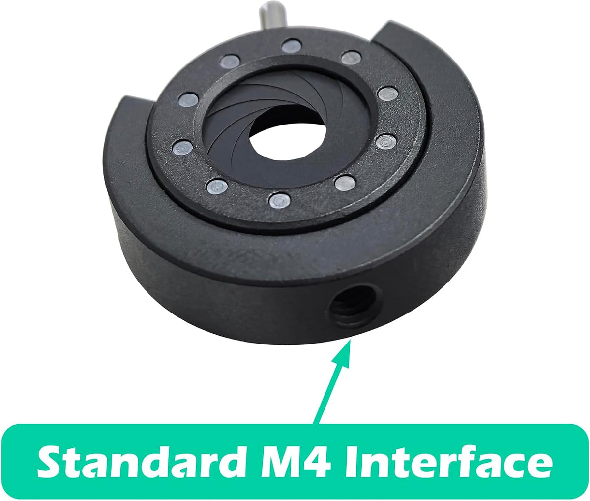 FotoAene M4 Microscope(SK12+M4) Microscope Adjustable Iris with Threaded Port Aperture Diaphragm Aperture Adjustable