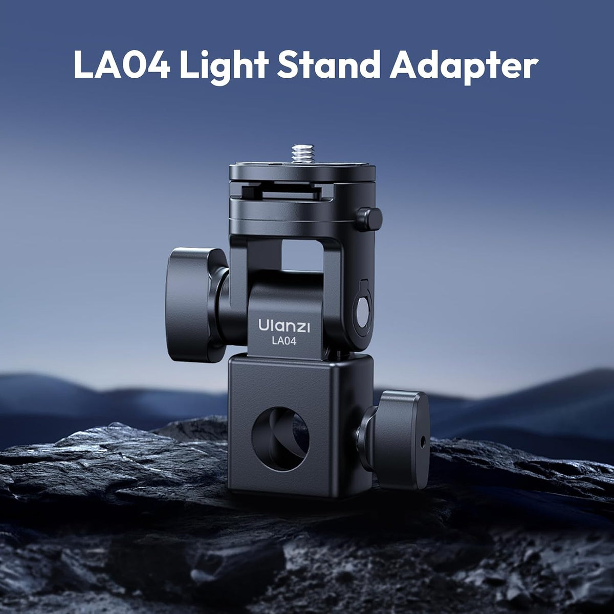 LA04 1/4 180 6.6lb/3kg ULANZI Light Stand Mount Adapter with Screw, Quick Release Mounting Plate for Camera Monitor