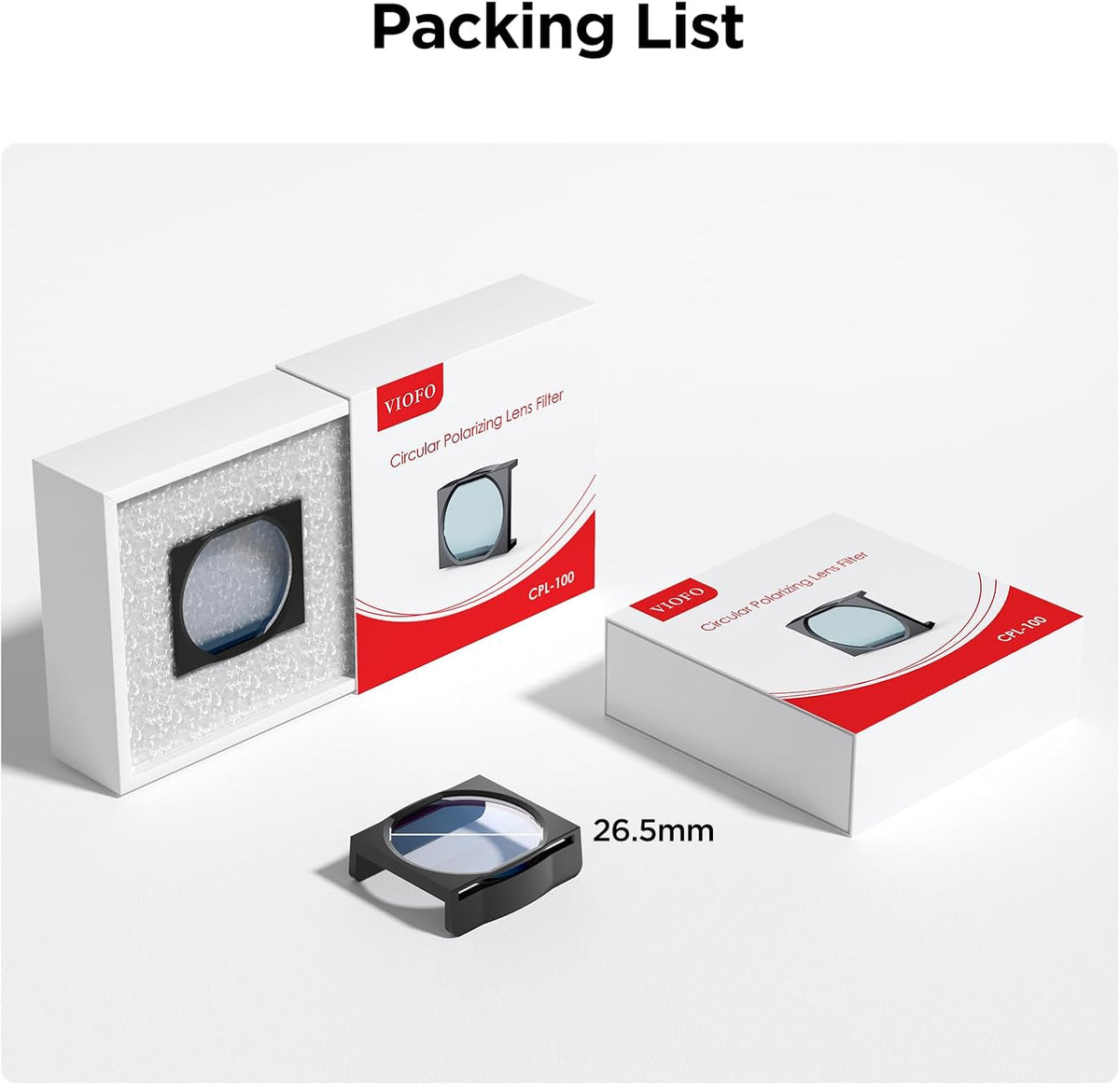 VIOFO A119M A119MINI2, A129 A129 A119 V3 Circular Polarizing Lens CPL Filter for Use with Pro, Plus Duo, Pro Duo