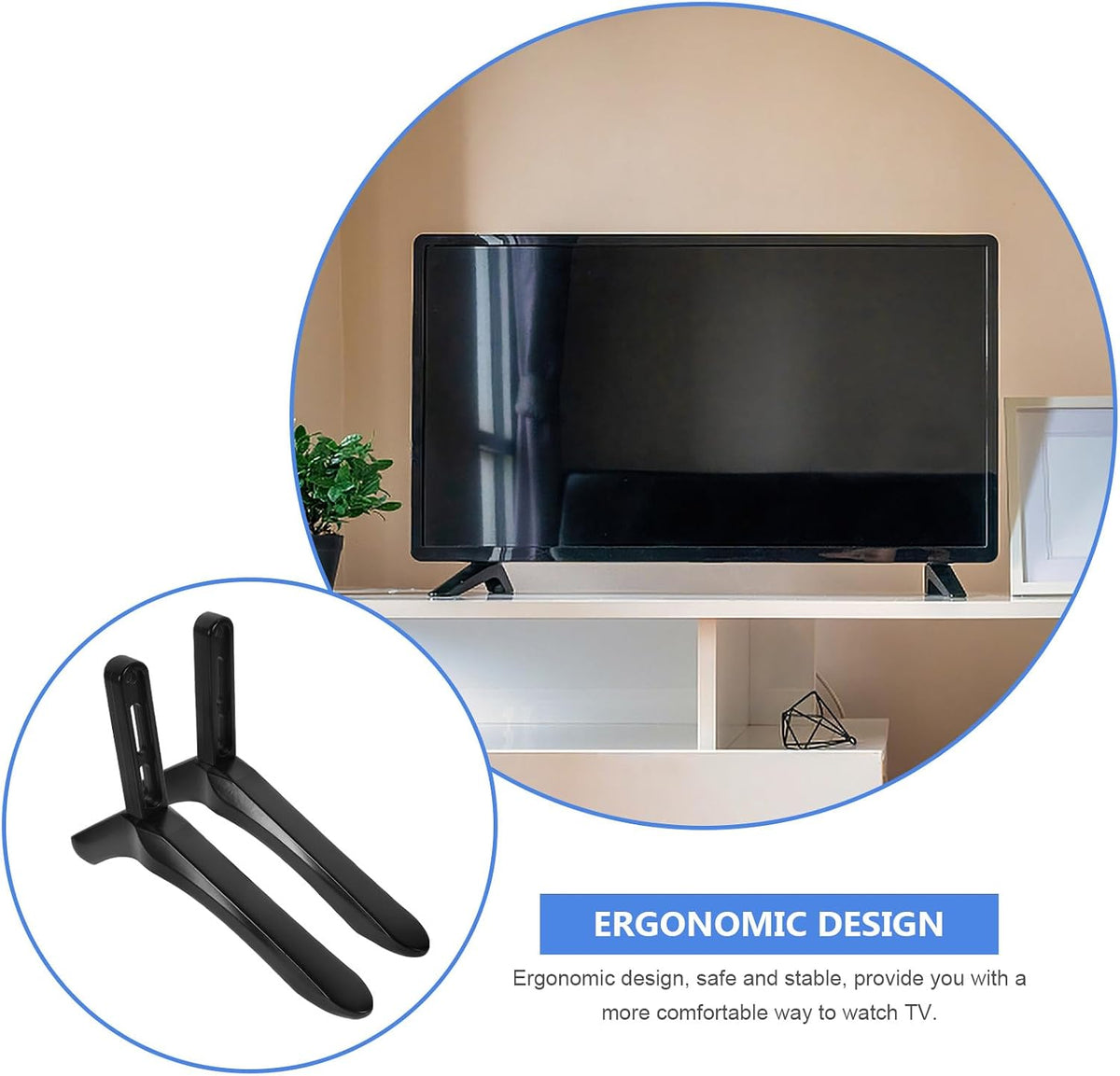 SHINEOFI Replacement TV Stand Base with Screws - Stable Holder for Home Living Room