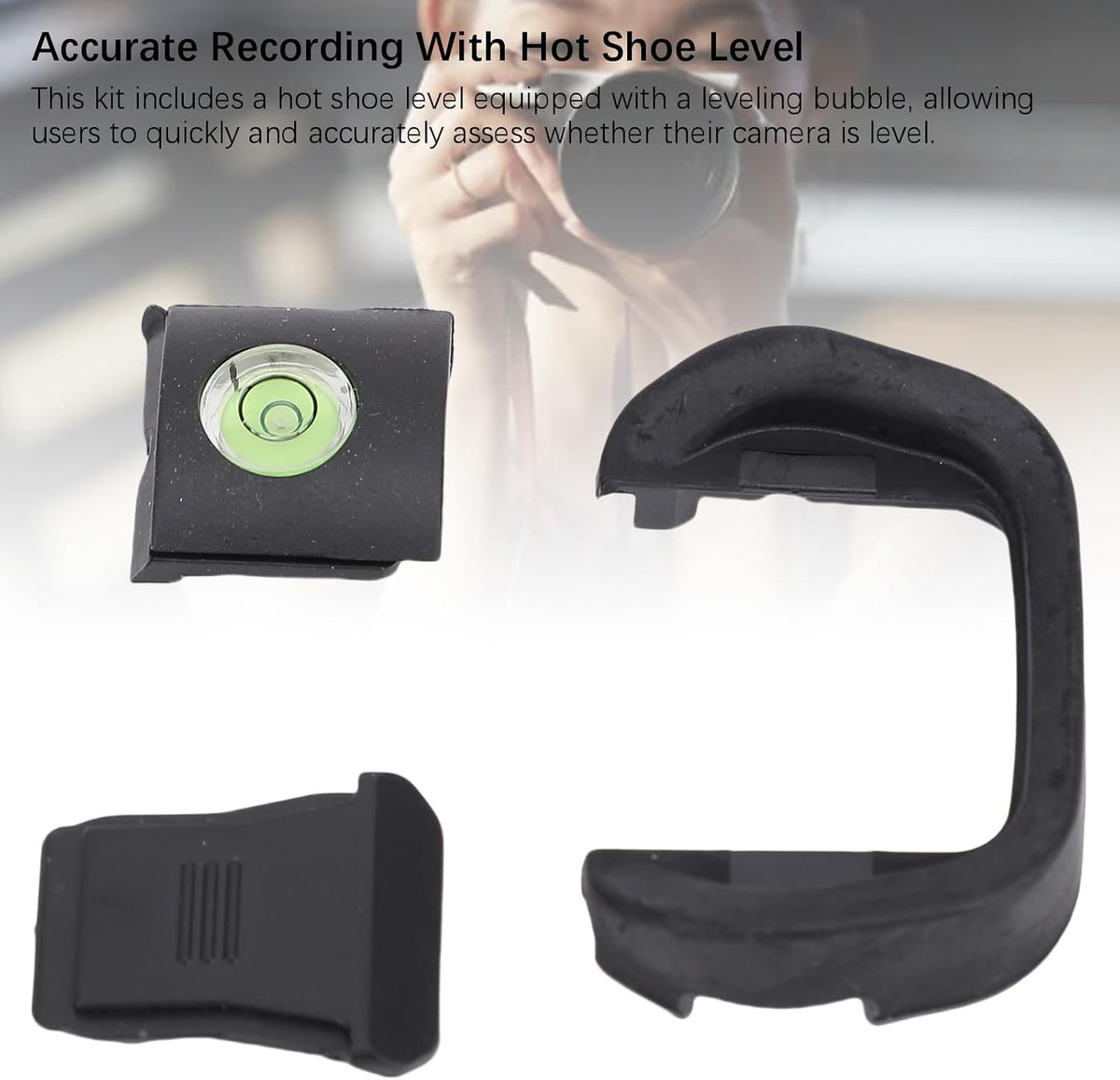 R5 R6 CUIFATI Camera Eye Cup Viewfinder, Eye Cup, Hot Shoe Cap, Bubble Spirit Level Kit Fit for Camera with Designed