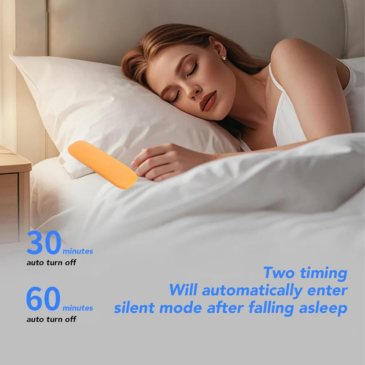 30 60 GOWENIC White Noise Sleep Speaker Portable Bluetooth Memory Card Playback with Minute Auto Shutoff for Travel