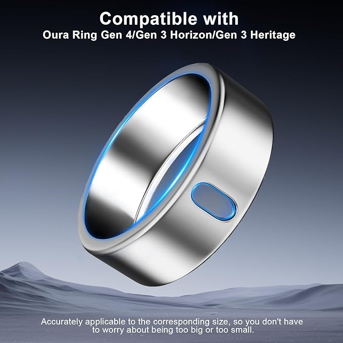 5 Pack Cover Compatible with Oura Ring Gen 4/Oura Ring Gen 3 Horizon/Heritage, Surport Charging with Cover on, Anti-Scratch TPU Protector for Oura Rings Accessories Women Men (Size 12)