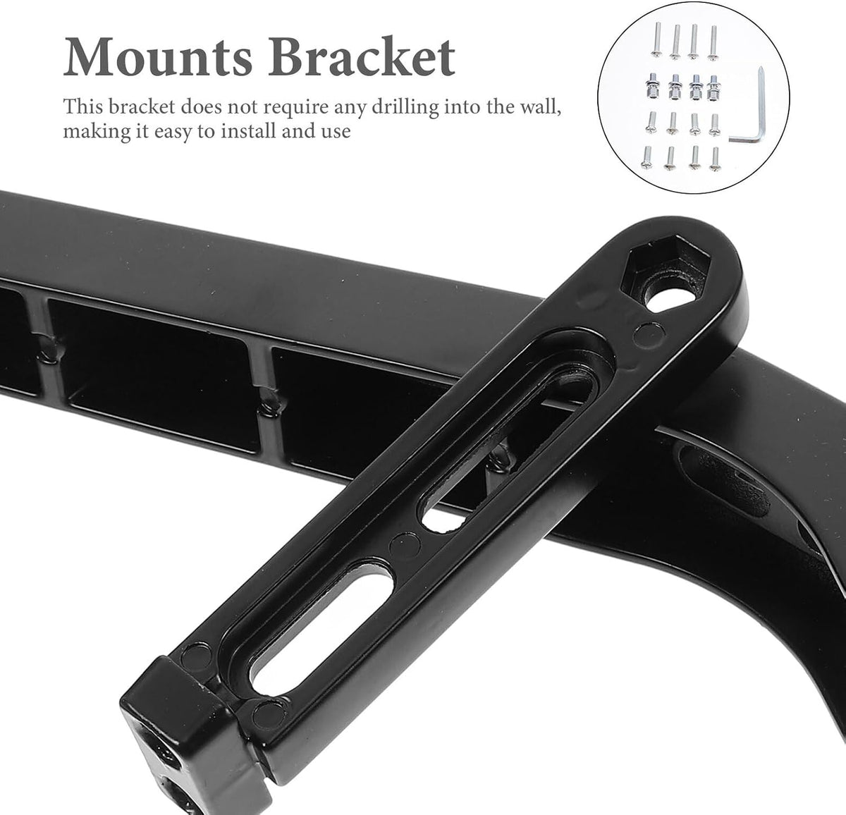 COOLHIYA Universal Tv Stand Mount with Tabletop Base Adjustable Height Tv Bracket for Living Room