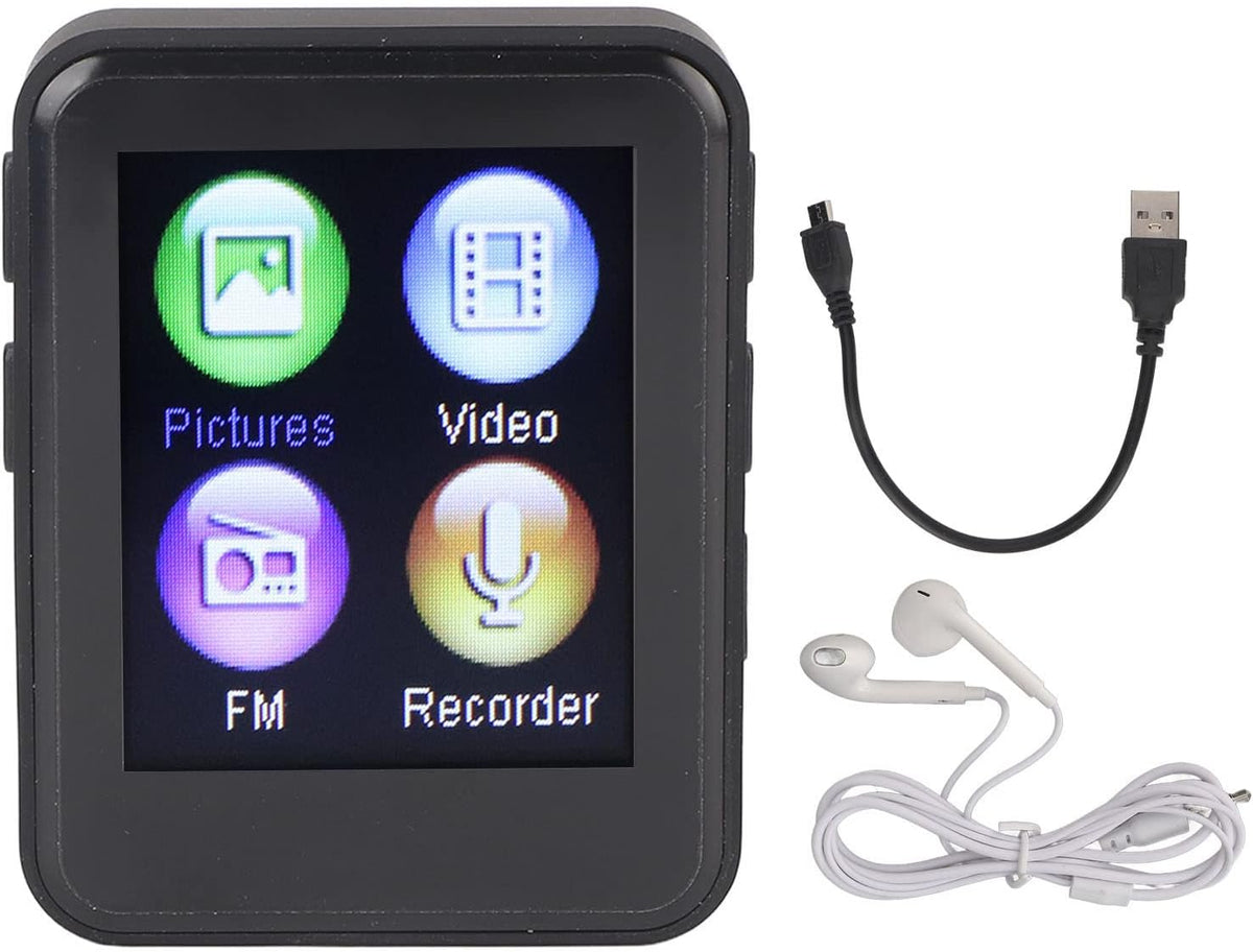ASHATA MP3 1.77 Inch Player, TFT Color Screen HiFi Music Player Build in Speakers, Ebook Reader, Picture Viewer, Video