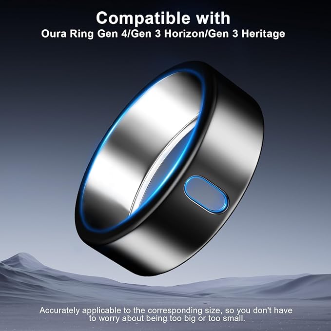 5 Pack Cover Compatible with Oura Ring Gen 4/Oura Ring Gen 3 Horizon/Heritage, Surport Charging with Cover on, Anti-Scratch TPU Protector for Oura Rings Accessories Women Men (Size 9)