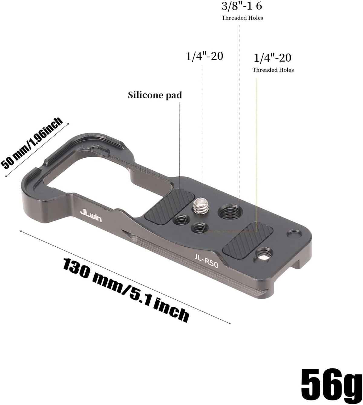 FocusFoto R50 R100 Quick Release Baseplate QR Plate Mount for Canon EOS & Mirrorless Camera, Compatible with Arca-Swiss
