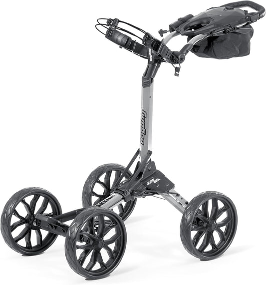 Bag Boy Quad Pro Push Cart, Silver/Black