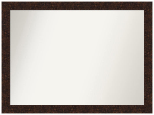 Amanti Art Bronze Wall Mirror 31x42 William Mottled Bronze Narrow Rectangle Bathroom Mirror for Wall Decor Living Room, X-Large Casual Frame, Hangs Horizonally and Vertically, Bathroom Decor,