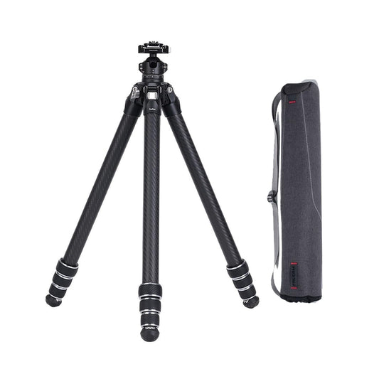 FALCAM TreeRoot Lite F38 Quick Lock Carbon Fiber Travel Tripod with Ball Head Load Capacity 3kg/6.6lbs, Max Vertical Payload 40Kg/88lbs for Cameras (C141K-301)