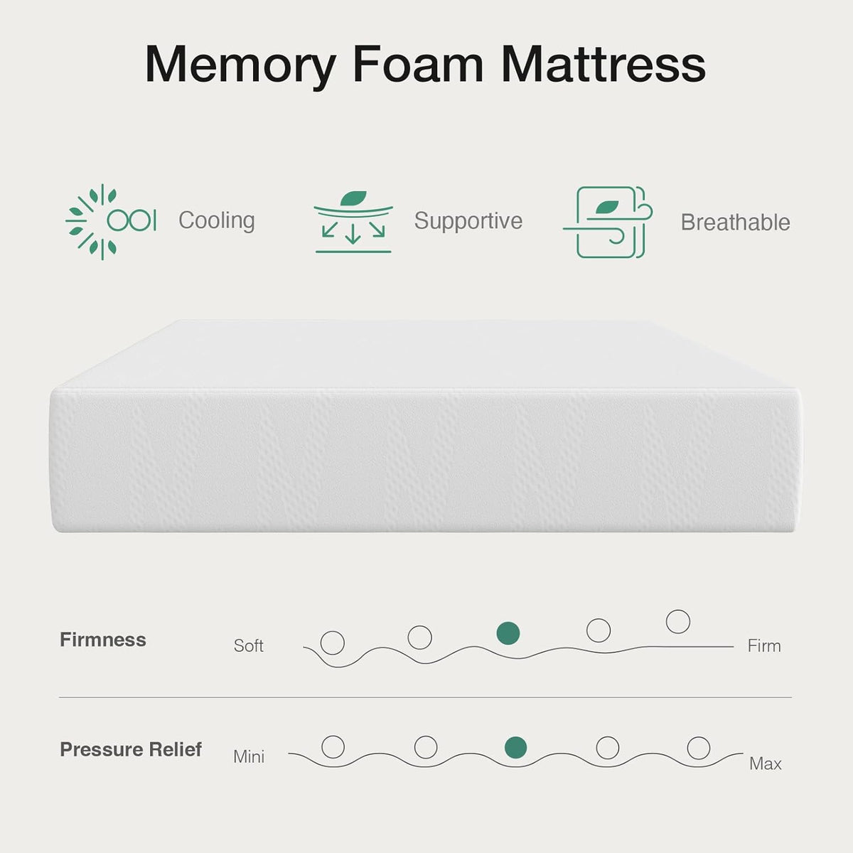 Novilla Queen Mattress - 8 Inch Gel Memory Foam for Cooling Sleep & Pressure Relief | CertiPUR-US Certified