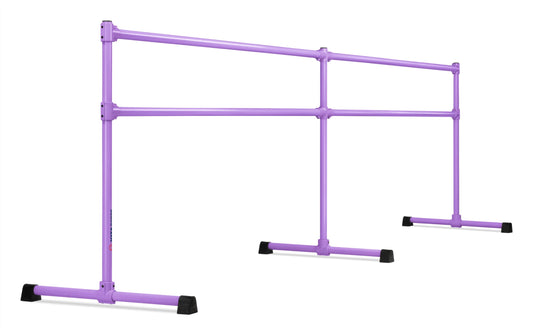 VITA Barre Portable Freestanding Double Ballet Barre, Extreme, 10 Ft Bars, Purple, Steel | Fixed Height, Made in USA, Home or Gym Exercise Equipment for Kids & Adults | Dance, Fitness, Pilates
