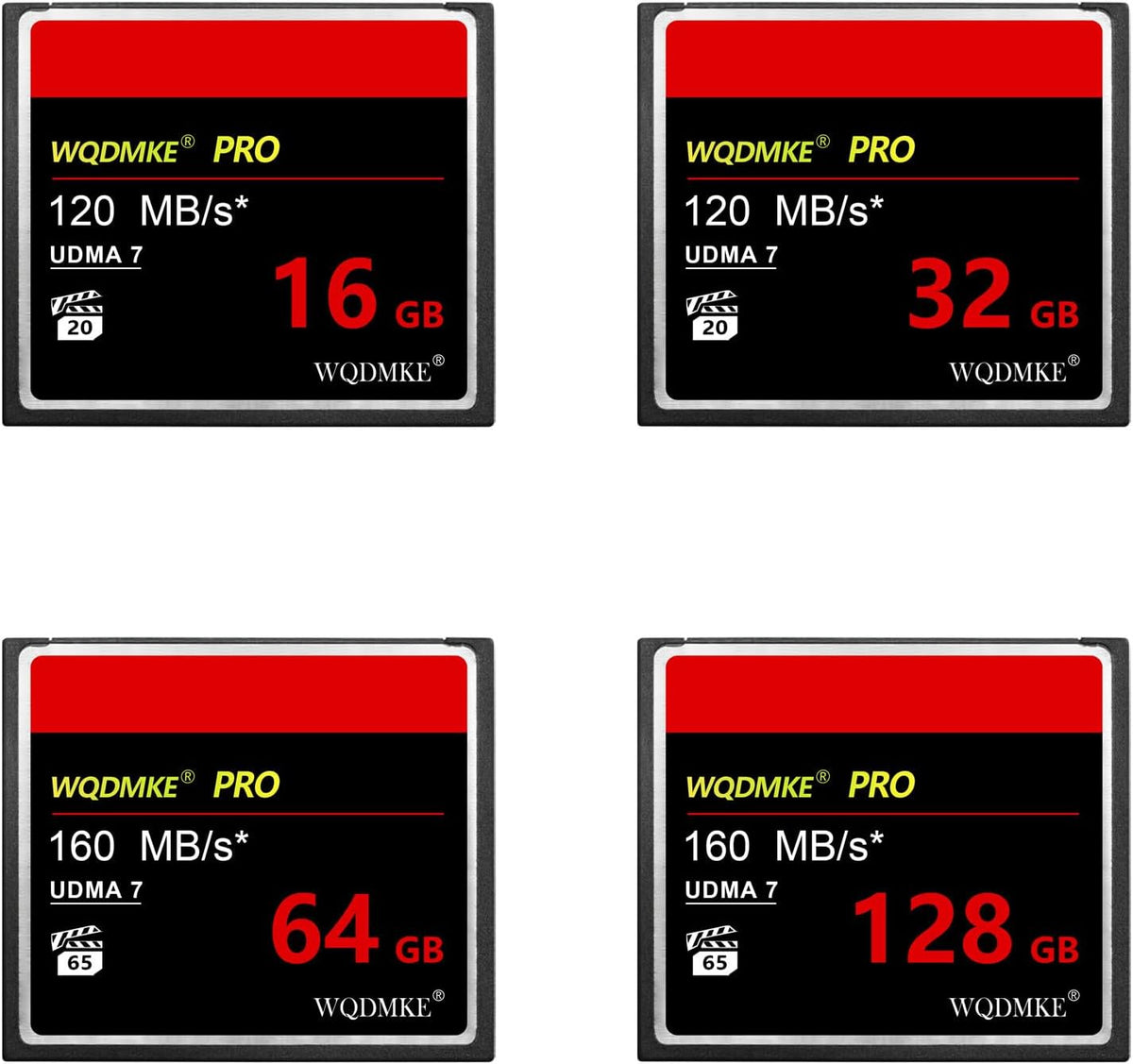 WQDMKE 16GB 120MB/s CF Memory Card High Speed UDMA Up to Camera Cards Designed