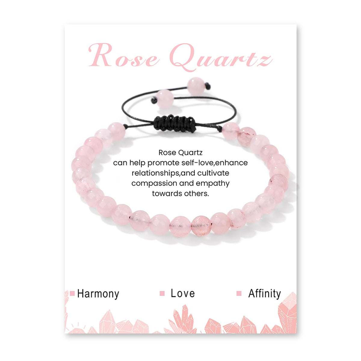 Lit Wall Rose Quartz Bracelets for Women 6mm Pink Quartz Crystal Bracelet Healing Crystal Bracelets Pink Beaded Bracelets Natural Stone Bracelets Rose Quartz Jewelry for Women