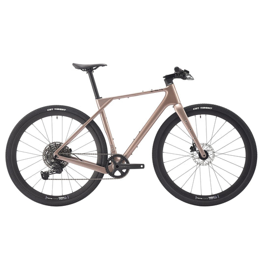 SAVADECK Carbon Gravel Bike - T800 Carbon Frame & Fork | Shimano U6000 11-Speed Groupset | Hydraulic Disc Brakes | 700CX40mm All-Terrain Tires | Men & Women Road/Off-Road Bicycle (Gold, 58cm)