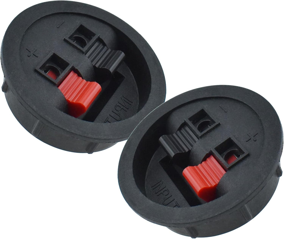 UBANU 2 Pack Speaker Box Terminal Cup, Round Spring Subwoofer Box Terminals Binding Post Wire Connector for Car Speaker