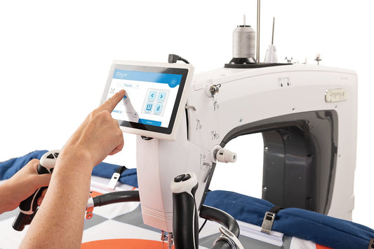 Q'nique 16X - Elite Long Arm Quilting Machine and Quilting Frame | The Grace Company (Q'nique 16X Elite & Evolution Elite 8' Rolling Frame)