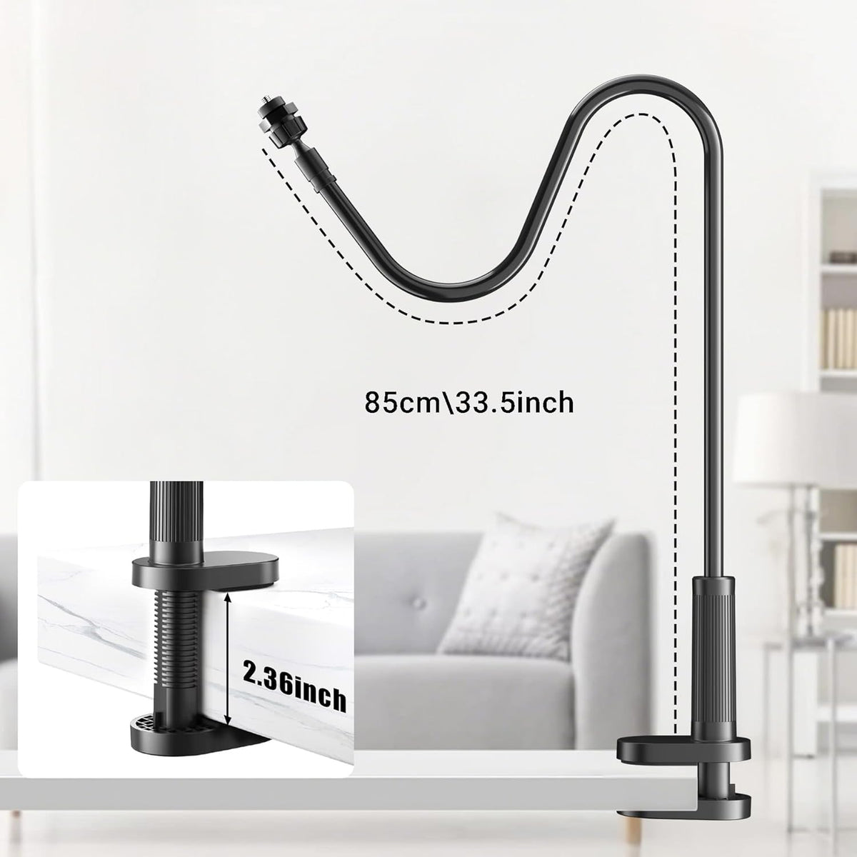 LenTok C922 C930e C920S C920 C615 C960 C920x Flexible Webcam Stand Mount for Desk, Gooseneck Webcam Tripod with Clamp