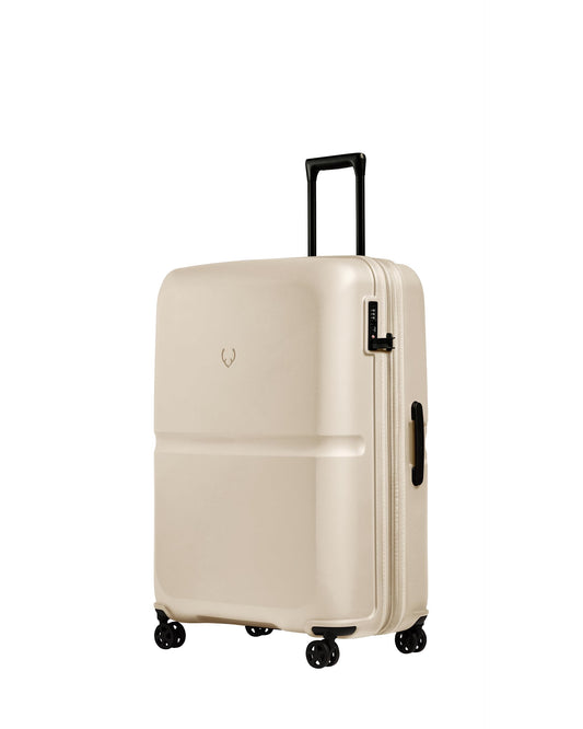 ANTLER - Single Stripe Hardside Luggage 32 Inch Large Suitcase - Durable, Lightweight & Expandable, 4 Spinner Wheels - Adjustable Handle, TSA Lock - Wheat Beige