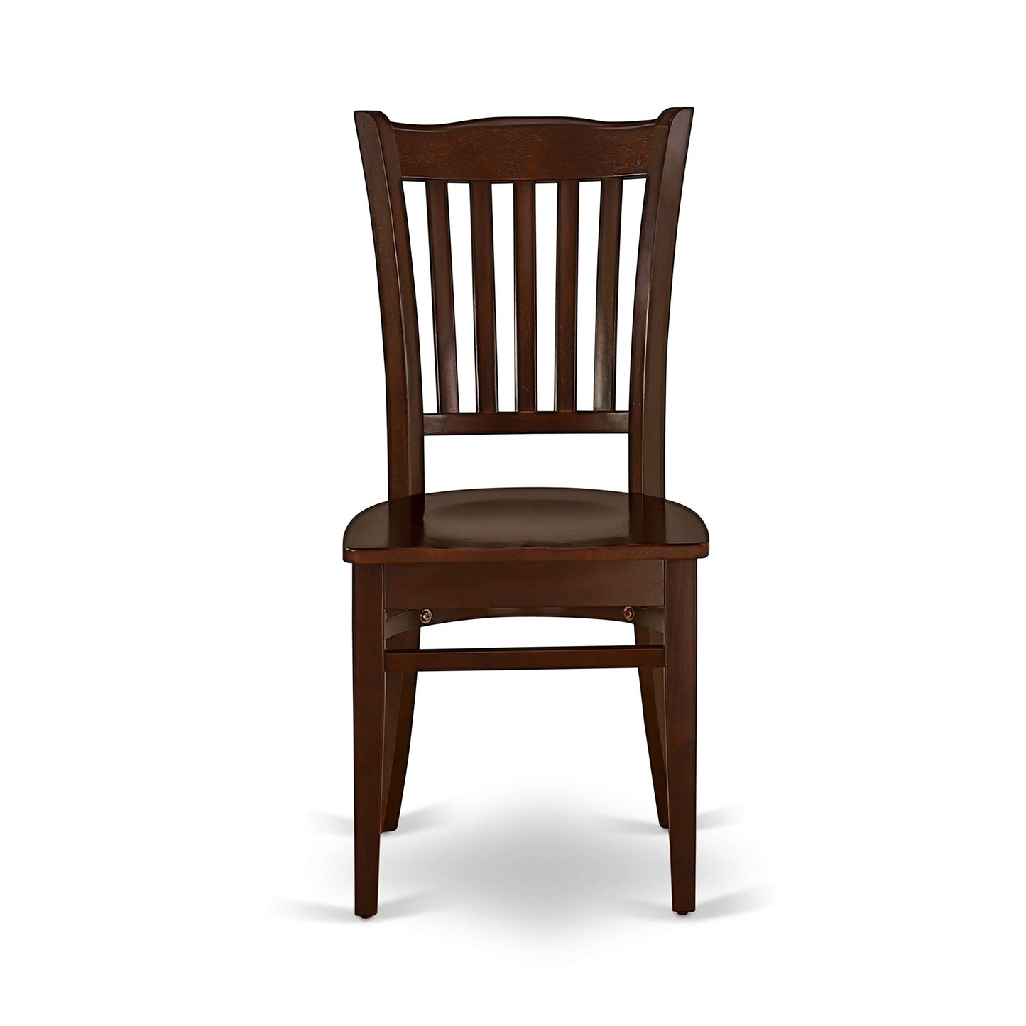 East West Furniture DUGR7-MAH-W 7 Piece Kitchen Table & Chairs Set Consist of a Rectangle Dining Room Table and 6 Solid Wood Seat Chairs, 36x60 Inch, Mahogany