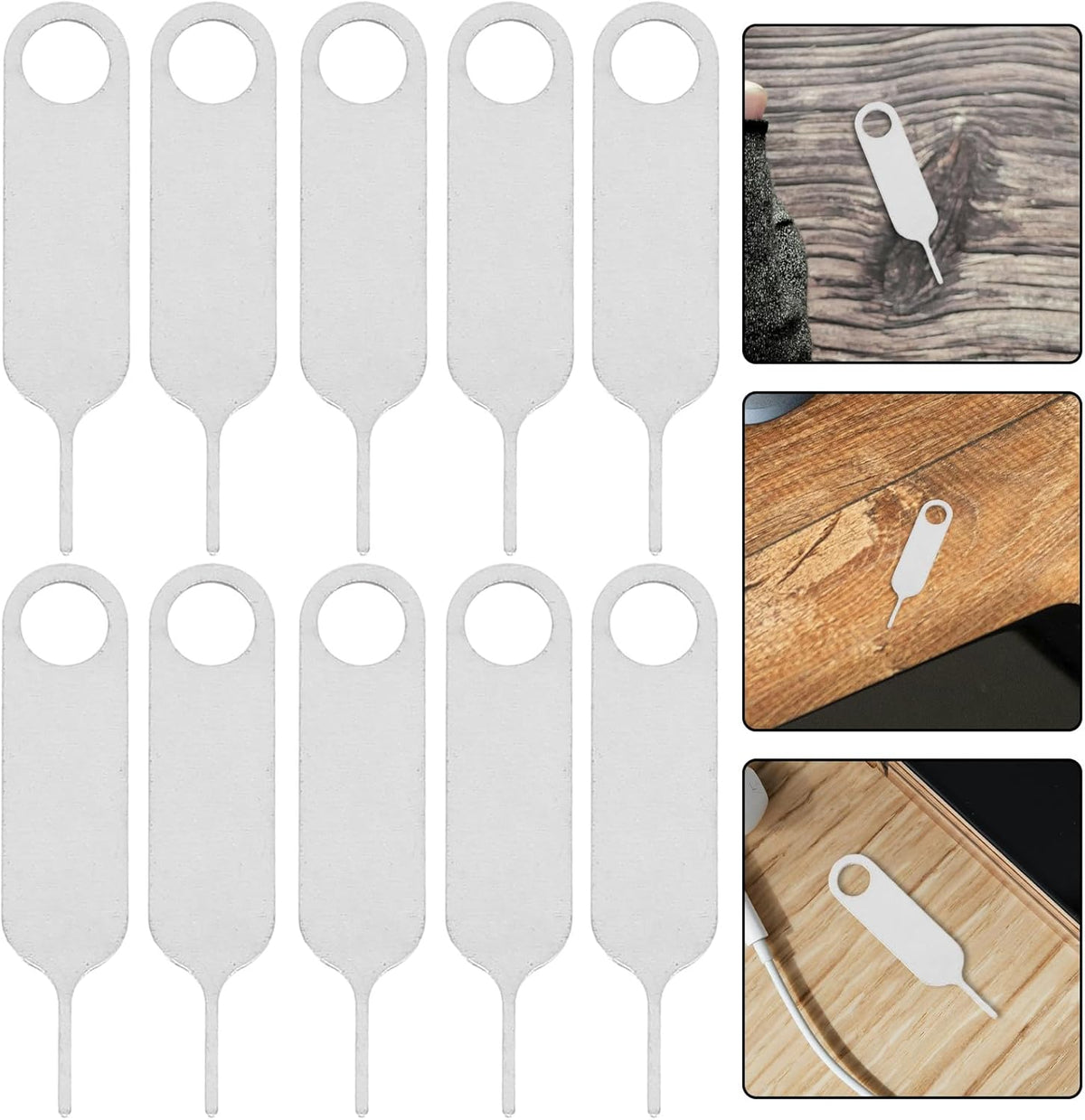 Adorainbow 500pcs Universal Stainless Steel Sim Eject Pin and Sim Card Remover Tool for Mobile Phones Compact Portable
