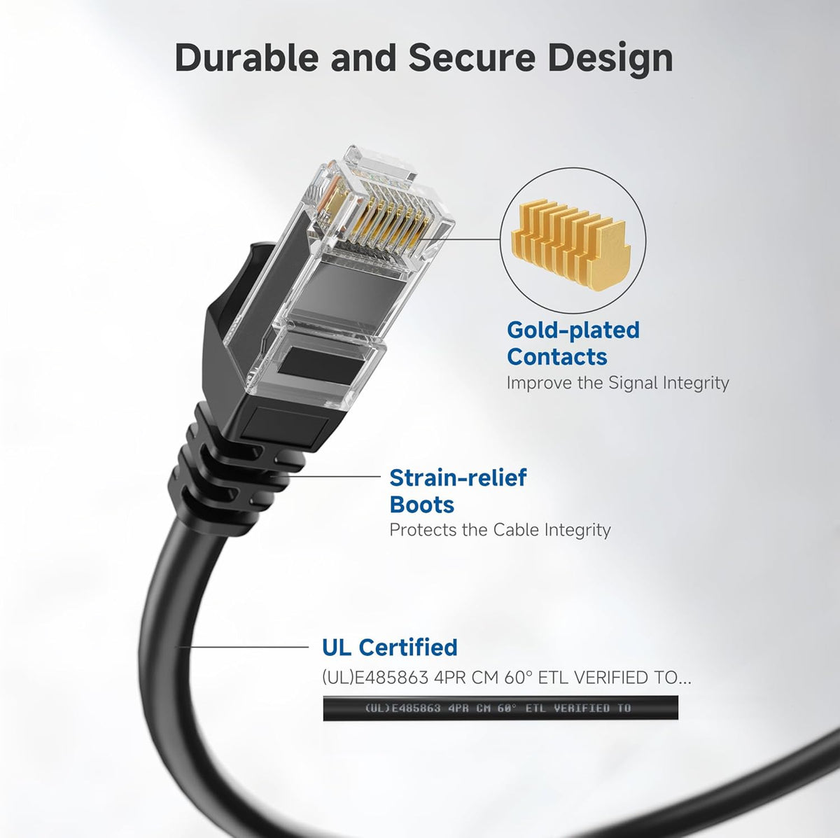 10Gbps 6 35ft, 6 Cat6 Cable Matters Snagless Cat Ethernet Cable - Cat Cable, Cord, Ethernet Cord, Black